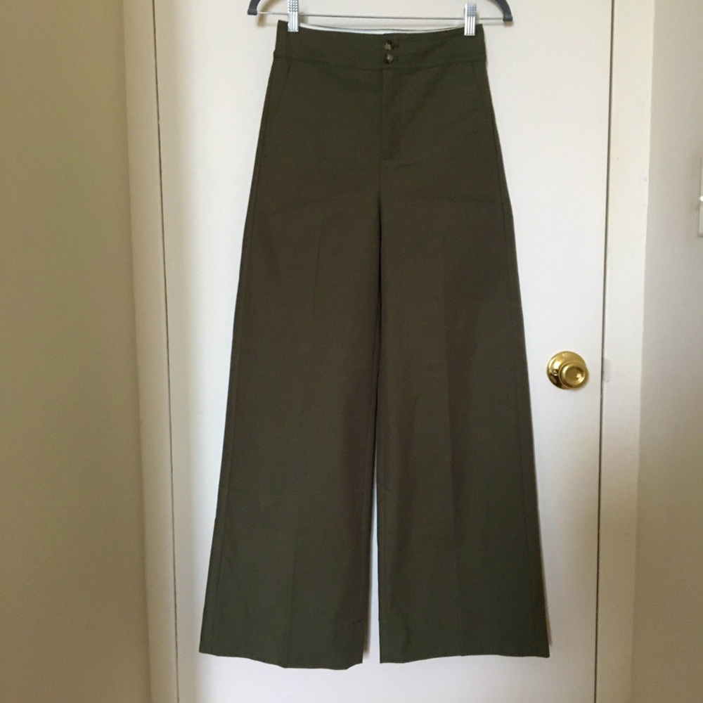 NWT J.Crew Frankie Pant in Stretchy Twill, Olive Green